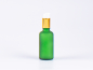 Preview: Grünglasflasche 50 ml - Lotionspumpe Aluminium