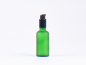 Preview: Grünglasflasche 50 ml - Lotionspumpe Aluminium