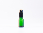 Preview: Grünglasflasche 10 ml - Zerstäuber Aluminium