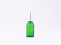 Preview: Grünglasflasche 30 ml - Zerstäuber Aluminium