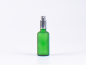 Preview: Grünglasflasche 50 ml - Zerstäuber Aluminium