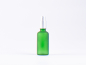 Preview: Grünglasflasche 50 ml - Zerstäuber Aluminium