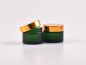 Preview: Grünglasdose, 50ml, mit Deckel gold