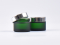 Preview: Grünglasdose, 50ml, mit Deckel silber