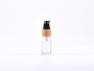 Preview: Klarglasflasche 10ml, mit Lotionspumpe Bambus