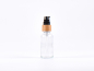 Preview: Klarglasflasche 30ml, mit Lotionspumpe Bambus