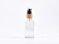 Preview: Klarglasflasche 50ml, mit Lotionspumpe Bambus