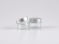 Preview: Klarglasdose 30ml, Deckel silber