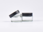 Preview: Klarglasdose 30ml, Deckel schwarz