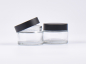 Preview: Klarglasdose 50ml, mit Deckel schwarz