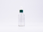 Preview: Klarglasflasche 50ml, mit Pipette grün-matt