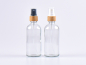 Preview: Klarglasflasche 100ml, mit Zerstäuber Bambus