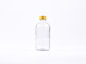 Preview: Klarglasflasche 250ml, mit Schraubverschluss Aluminium