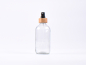 Preview: Klarglasflasche 250ml, mit Zerstäuber Bambus