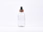 Preview: Klarglasflasche 250ml, mit Zerstäuber Walnut