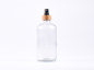 Preview: Klarglasflasche 500ml, mit Zerstäuber Bambus