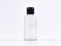Preview: Klarglasflasche 50ml, mit Tropfmontur schwarz