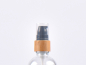 Preview: Schwarzglasflasche Miro 100 ml - Lotionspumpe Bambus