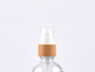 Preview: Klarglasflasche Miro 50 ml - Lotionspumpe Bambus