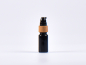 Preview: MIRON Violettglasflasche 10ml, mit Lotionspumpe Bambus