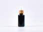 Preview: MIRON Violettglasflasche 30ml, mit Lotionspumpe Bambus