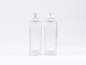 Preview: Klarglasflasche "Miro" 100ml, mit Schraubverschluss Aluminium