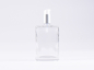 Preview: Klarglasflasche "Miro" 100ml, mit Lotionspumpe Aluminium, 4 Color