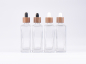 Preview: Klarglasflasche Miro 100 ml - Pipette Walnut