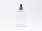 Preview: Klarglasflasche Miro 100 ml - Pipette Walnut