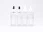 Preview: Klarglasflasche "Miro" 100ml, mit Pipette weiss