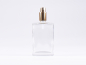 Preview: Klarglasflasche "Miro" 100ml, mit Zerstäuber Aluminium, 4 Color