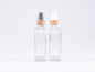 Preview: Klarglasflasche "Miro" 100ml, mit Zerstäuber Bambus