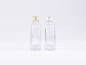 Preview: Klarglasflasche "Miro" 50ml, mit Schraubverschluss Aluminium