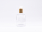 Preview: Klarglasflasche "Miro" 50ml, mit Lotionspumpe Aluminium, 4 Color