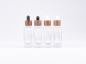 Preview: Klarglasflasche "Miro" 50ml, mit Pipette Walnut