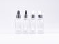 Preview: Klarglasflasche Miro 50 ml - Pipette silber glanz