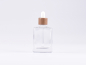 Preview: Klarglasflasche "Miro" 50ml, mit Pipette Walnut