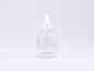 Preview: Klarglasflasche "Miro" 50ml, mit Pipette weiss