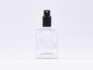 Preview: Klarglasflasche "Miro" 50ml, mit Zerstäuber Aluminium, 4 Color