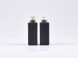 Preview: Schwarzglasflasche "Miro" 50ml, mit Schraubverschluss Aluminium