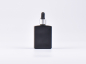 Preview: Schwarzglasflasche "Miro" 50ml, mit Pipette silber matt