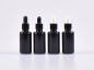 Preview: MIRON Violettglasflasche 30ml, mit Pipette schwarz