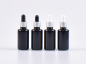Preview: MIRON Violettglasflasche 30ml, mit Pipette silber-matt