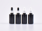 Preview: MIRON Violettglasflasche 30ml, mit Pipette weiss