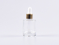 Preview: Glasflasche "Raoul" 30ml, mit Pipette gold