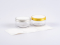 Preview: Rundetikette "weiss und braun-antik", 80mm