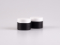 Preview: Schwarzglasdose, 50ml, mit Deckel weiss