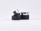 Preview: Schwarzglasdose, 15ml, mit Deckel silber