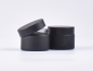 Preview: Schwarzglasdose, 50ml, mit Deckel schwarz