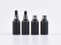Preview: Schwarzglasflasche 30ml, mit Pipette silber-glanz